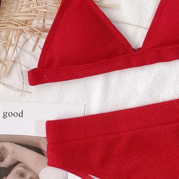 SHEIN Other - Rib Triangle High Waisted Bikini Swimsuit